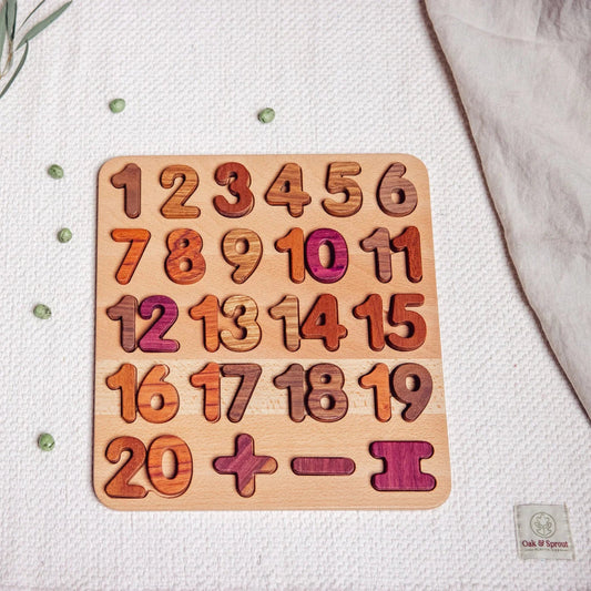Extended Wooden Number Puzzle (Ages 2+)