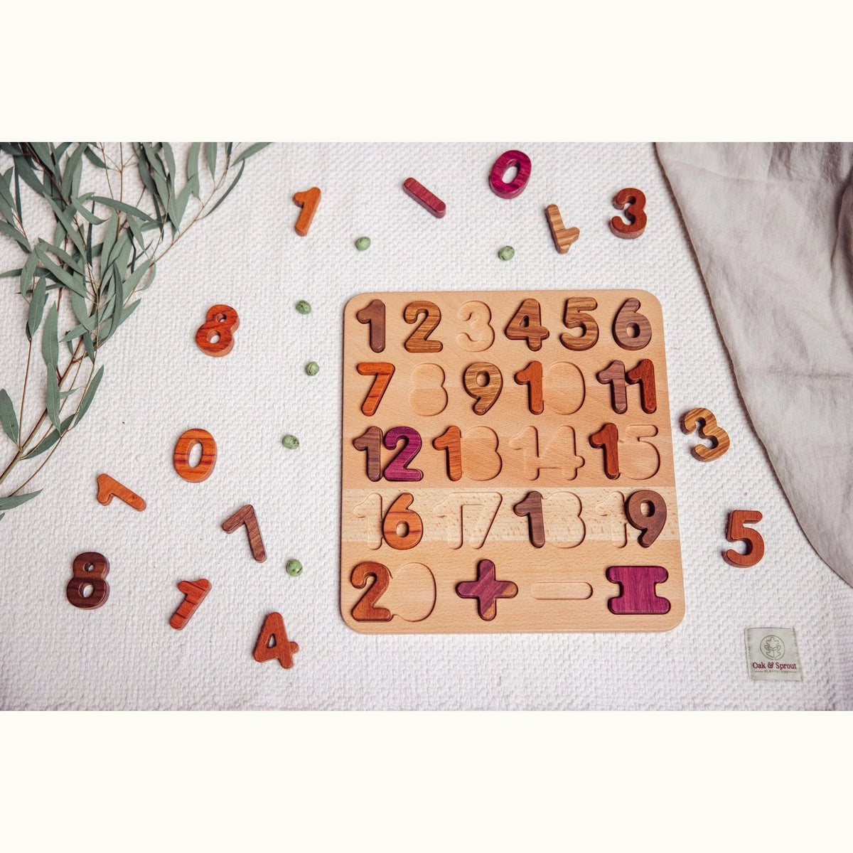Extended Wooden Number Puzzle (Ages 2+)